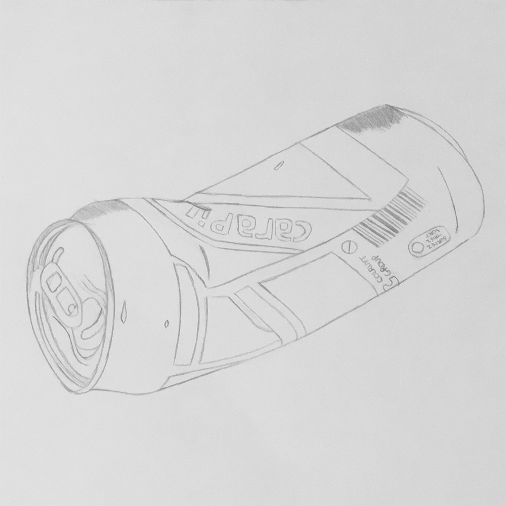 Dessin d'une capsule de bière