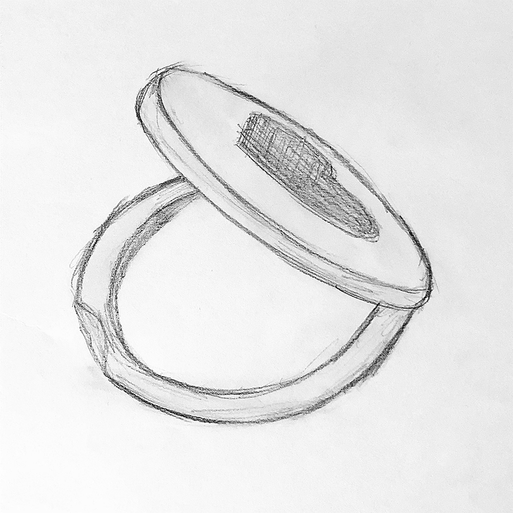 Dessin d'une capsule de bière